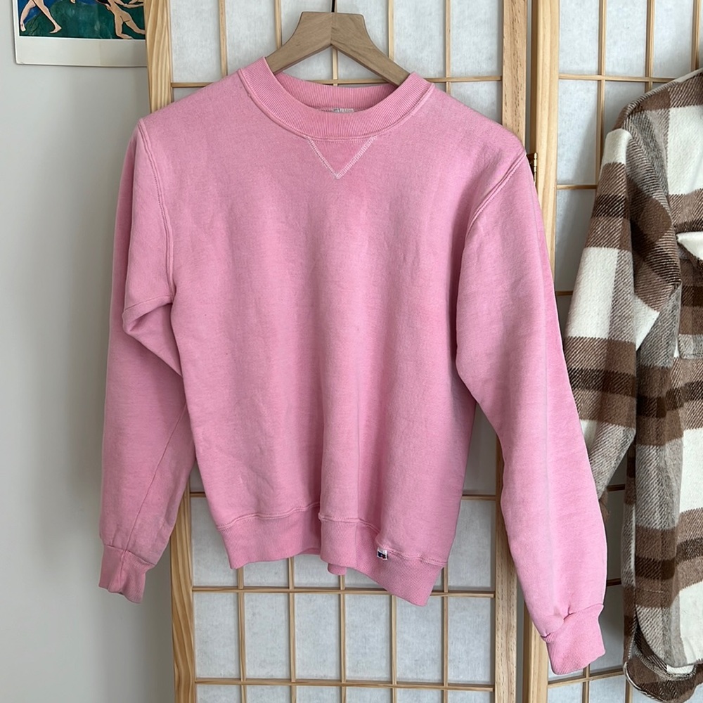 custom pink dyed vintage crewneck